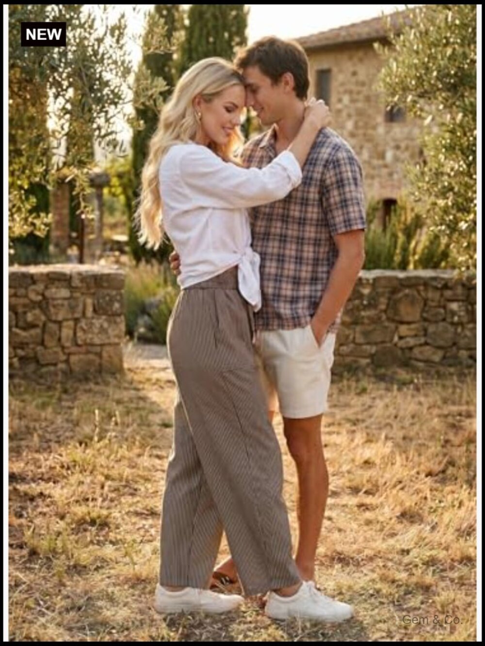 High Waisted Striped Barrel Casual Pants Drawstring Trousers - Picture 5 of 7